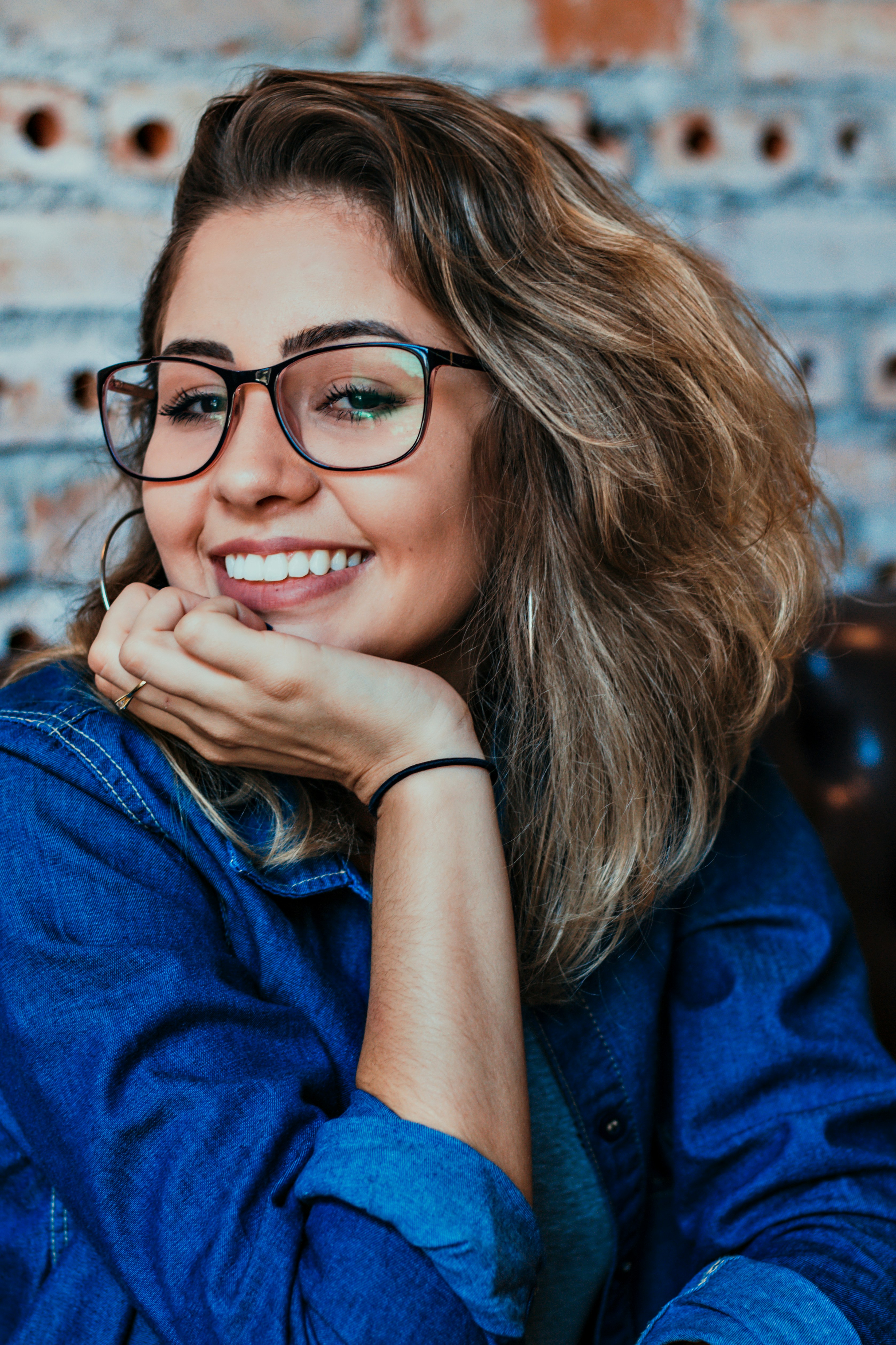 close up of a smiling woman